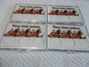 (4) Edgar Marcus Three Little Indians Snaplock Holder For cents  NEW! FREE SHIP! - Picture 1 of 1