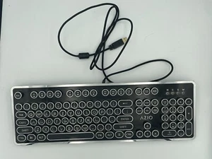 Azio MK Retro 01 USB Wired Mechanical Typewriter Keyboard (Black) - Picture 1 of 4