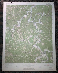 Mapa TOPOGRÁFICO Oneida Kentucky KY Cuadrángulo 1953 Color Mapa Vintage - Imagen 1 de 1