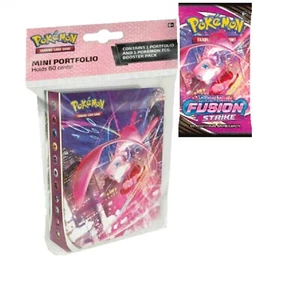 Pokemon Sword & Shield Fusion Strike Mini Binder Collector's Album Mew - Picture 1 of 4