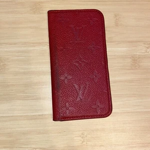 Louis Vuitton Monogram Empreinte iPhone X Handy Folio Case - Bild 1 von 8