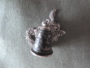 Siam Sterling Silber Glocke Tropfen Halskette und Ring - Bild 1 von 5