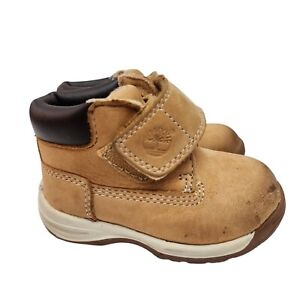 Timberland Toddler 4.5w Wide Wheat Timber Tykes Boots Adjustable Strap Shoes