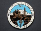Alte seltene emaillierte Plakette Flugtag Augsburg 1928
