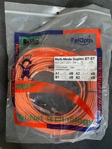 10 meter ST-ST Fiber Optic Cable Duplex Multimode 62.5/125 Optic Patch Cord NEW! - Photo 1/3
