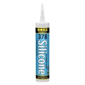 New Pro Grade 10 oz Clear Boss 378 100% Silicone Sealant for RVs, Boats and More