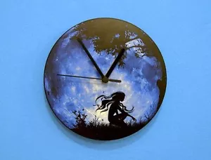 Reloj de pared Nature Girl Silhouette on Moon - - Imagen 1 de 3