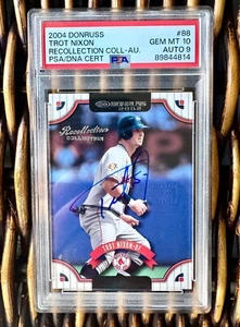 TROT NIXON 2004 donruss Recollection 2002 buyback AUTO 23/27 PSA GEM 10 pop = 1 - Picture 1 of 2