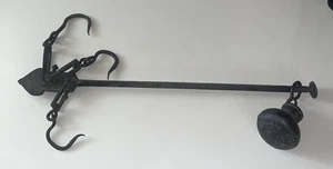 Steelyard Scale Cast Iron 3 Hooks 100 Lb - Picture 1 of 5