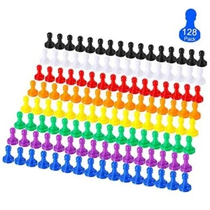 128 Pezzi Pezzi Gioco da Tavolo Pezzi Pedine Plastica Multicolore Gioco Pezzi per Giochi da Tavolo - Foto 1 di 7