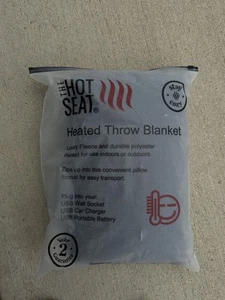 The Hot Seat Heated Throw Blanket Luxury Fleece - Picture 1 of 2