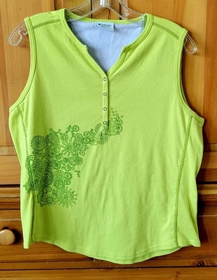 Camiseta sin mangas Columbia verde para mujer talla XL Foto 1 de 4