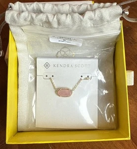 Kendra Scott Elisa Pendant Necklace for Women, 14k Gold-Plated with Rose Quartz - Picture 1 of 1