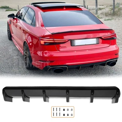 Para Audi A6 S6 C7 C8 A4 S4 A5 para-choque traseiro brilhante difusor spoiler labial divisor - Imagem 1 de 4