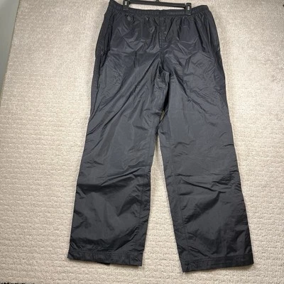 Womens LL Bean Black Nylon Snow Ski Winter Pants/Sweats Size L Side Lightweight - Image 1 of 4