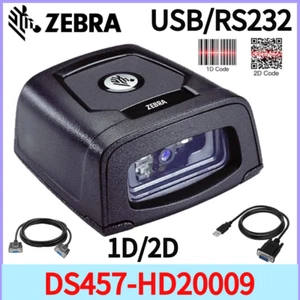Zebra DS457-HD20009 2D Barcode Scanner High-Density Fixed Mount USB/RS232 Cable - Picture 1 of 11