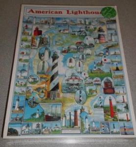 WHITE MOUNTAIN 1000-TEILIGES PUZZLE "AMERIKANISCHE LEUCHTTÜRME" NEU VERSIEGELT 1997 - Bild 1 von 6