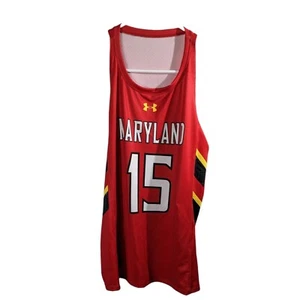 Maryland Terps Racerback Lacrosse Jersey Womens Sz Medium Under Armour Red #15 - Picture 1 of 7