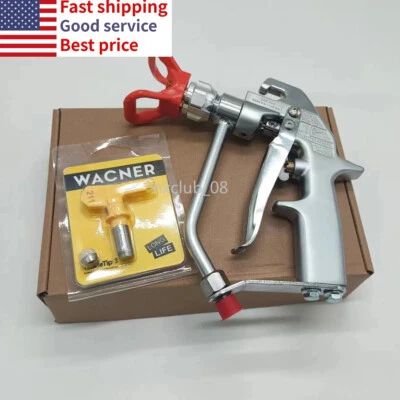 SPRAYER-CHINA Aftermarket 5000 PSI Airless spray Gun 241705 4-Finger Silver With Tip 211 USA