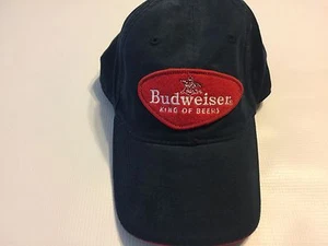 NUEVO SIN ETIQUETAS 2006 Budweiser King of Beers Parche Bordado Azul Marino Gorra Talla Única - Imagen 1 de 6