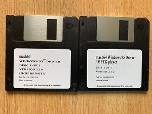 ATI Mach64 mach64 Windows 95 Driver/MPEG Player & Windows NT Driver 3.5" disks
