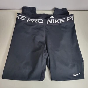 Nike Pro Pants Size L Womens Leggings Active Gym Running Workout Black - Picture 1 of 8