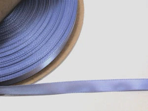 Wisteria Blue Single-Face Satin Ribbon 3/8 inch wide x 10 yards Polyester B40 - Picture 1 of 5
