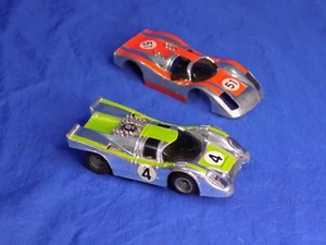 TYCO PORSHE 917 Curve Huggers Light Up Chassis #4 w/ 908 #51 Body Tested Vintage - Picture 1 of 10