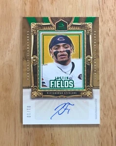 2024 Panini Luminance Justin Fields retrato firmas auto verde 1/10 osos - Imagen 1 de 2