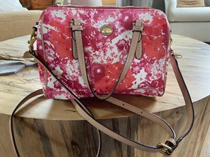 COACH MINI BENNETT PEYTON MULTI COLOR SATCHEL CROSSBODY/TOP HANDLE HANDBAG - Picture 1 of 5