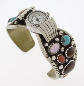 Vintage Navajo Ladies Watch Bracelet - Picture 1 of 5