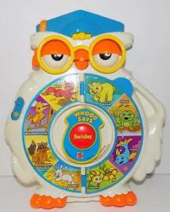 Juguete educativo de aprendizaje vintage 1996 Mattel See N Say Whooo Says Wise Owl - Imagen 1 de 2
