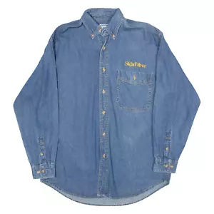 LEE Workwear Mens Denim Shirt Blue Long Sleeve M - Picture 1 of 6