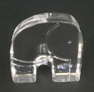 Rare Kosta Boda Sweden Elephant Sculpture MCM Handmade Scandinavian Signed Vtg - Image 1 of 4