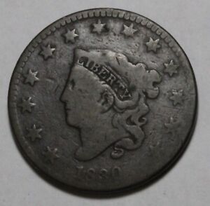 1830 Large Cent PH319