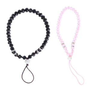 2 Pcs Cellphone Beaded Lanyard Hand Wrist Strap Hanging Rope Chain for - Photo 1/12