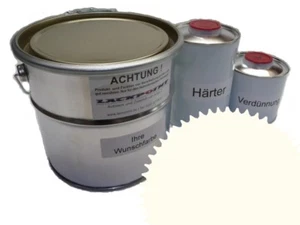 1 Liter Set 2K Autolack RAL 9001 Cremeweiß Acryl Glänzend Lackpoint ! - Bild 1 von 1