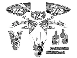 2005-2007 CRF 450 X ZANY White Senge Graphics Kit Compatible with Honda - Picture 1 of 10