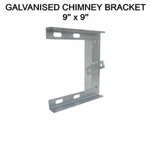 9″ x 9 Inch Galvanised Steel TV Aerial Chimney Mounting Bracket for Pole Mast - Picture 1 of 2