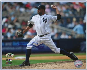 2005 y 09 WS Champion NY Yankees ~ Damaso Marte ~ Béisbol Firmado 8x10 Foto MAB - Imagen 1 de 4