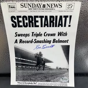 Ron Turcotte - Prima Pagina Segreteria Domenica News - Foto firmata 8x10 - SGC Coa - Foto 1 di 3