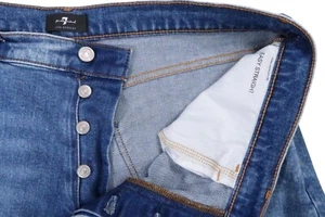 7 PARA TODA LA HUMANIDAD JEANS ELÁSTICOS VENTURA FÁCIL PIERNA RECTA DESTRUIR MUJER 32 X 31 - Imagen 1 de 18