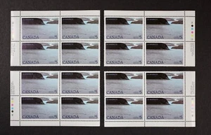 CANADA 1986 #1084ii, $5 La Maurice Natl Park Matched Inscription Blocks Mint NH - Bild 1 von 1