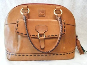 😉 DOONEY & BOURKE FLORENTINE VACHETTA DOMED LEATHER HANDBAG SATCHEL PURSE 3PT8 - Picture 1 of 6