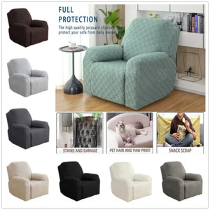 Recliner Chair Cover Jacquard Stretch Reclining Chair Slipcover For Furniture - Picture 1 of 85