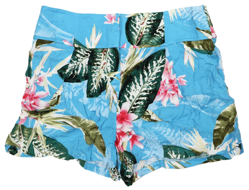 Pantalones cortos para mujer Guess invertidos plisados colección Idalia Voyager Palms XL NUEVOS CON ETIQUETAS azules Foto 1 de 1