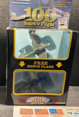 CORGI 100 YEARS OF FLIGHT SUPERMARINE SPITFIRE & P-51D USAAF 328 FIGHTER SQDN. - Image 1 of 4