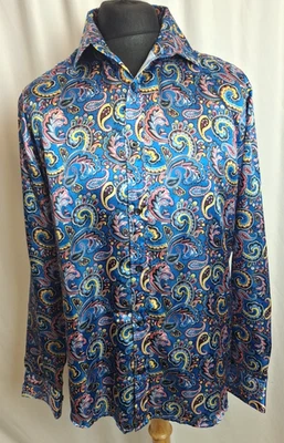 Joe Browns Retro Patterned Long Sleeved Shirt Smart Casual Red 2XL E4552 - Изображение 1 из 4