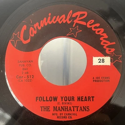 Funk / Soul The Manhattans* - Follow Your Heart / The Boston Monkey  - Image 1 of 2