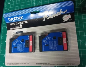 Brother TC 21 P-Touch 12mm 1/2-Inch Red on White Laminated Label Tape Cassettes - Picture 1 of 4